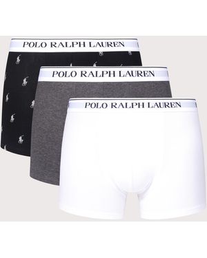 Polo Ralph Lauren 3 Pack Classic Stretch Cotton Trunks - White