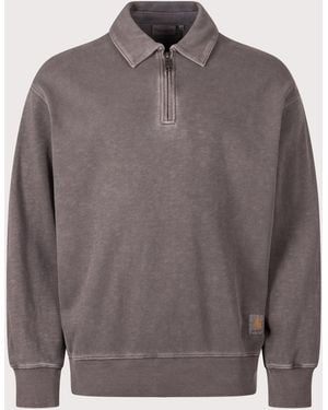 Carhartt Balloon Fit Harper Quarter Zip Sweatshirt - Grey