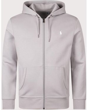 Polo Ralph Lauren Zip Through Double Knit Hoodie - Grey