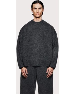 MKI Miyuki-Zoku Mohair Blend Crewneck Jumper - Blue