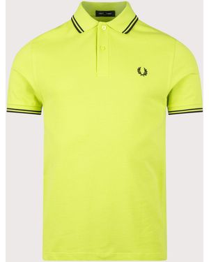 Fred Perry Regular Fit Twin Tipped Polo Shirt - Yellow