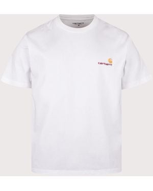 Carhartt Loose Fit American Script T-Shirt - White