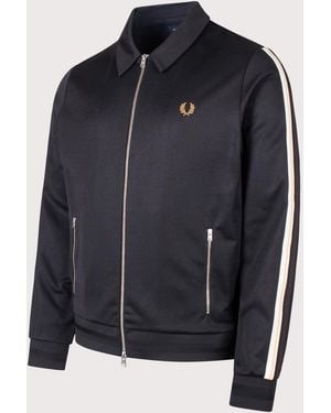 Fred Perry Regular Fit Tipped Tape Track Jacket - Blue