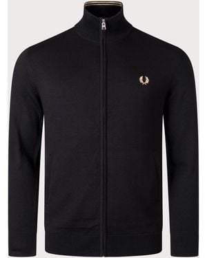 Fred Perry Classic Zip Through Cardigan - Black