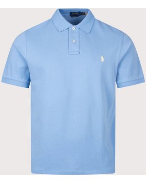 Polo Ralph Lauren Custom Slim Fit Mesh Polo Shirt - Blue