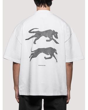 MKI Miyuki-Zoku Oversized Box Fit Greyhound T-Shirt - White