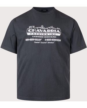 Willy Chavarria Relaxed Fit Chavarria Licensed Designs Easy T-Shirt - Blue