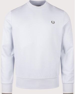 Fred Perry Crew Neck Sweatshirt - White