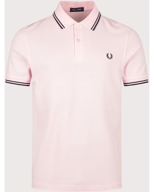 Fred Perry Regular Fit Twin Tipped Polo Shirt - Pink