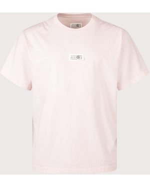 MM6 by Maison Margiela Numeric Cotton T-Shirt - Pink