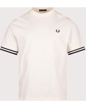Fred Perry Relaxed Fit Bold Tipped T-Shirt - Natural