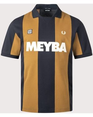 Fred Perry Relaxed Fit Meyba Cut And Sew Polo Shirt - Blue