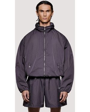 MKI Miyuki-Zoku Box Fit Hyperlight Hooded Wind Jacket - Purple