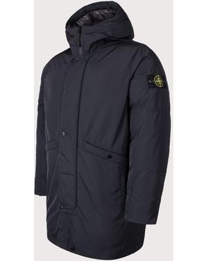 Stone Island Micro Twill Down Parka - Blue