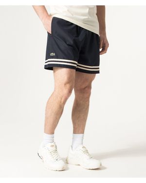 Lacoste Contrast Stripe Swim Shorts - Blue