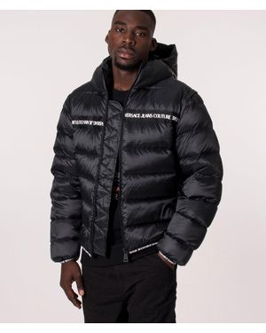 Versace Jeans Couture Logo Band Puffer Jacket - Black