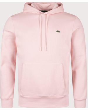 Lacoste Brushed Fleece Hoodie - Pink