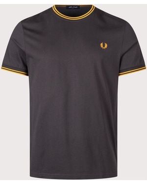 Fred Perry Regular Fit Twin Tipped T-Shirt - Black