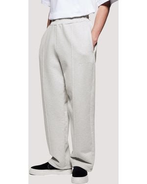 MKI Miyuki-Zoku Relaxed Fit 800 Gsm Superweight Wide Leg Joggers - Grey