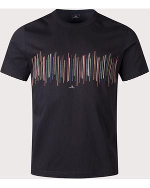Paul Smith Relaxed Fit Stripe T-Shirt - Black