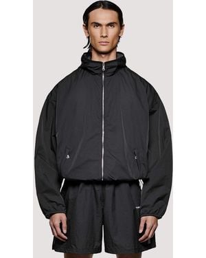 MKI Miyuki-Zoku Box Fit Hyperlight Hooded Wind Jacket - Black