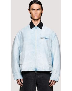MKI Miyuki-Zoku Box Fit Sunfaded Work Jacket - White