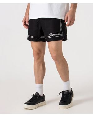 Represent Border Shorts - Black
