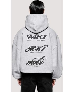 MKI Miyuki-Zoku Box Fit Stack Hoodie - Grey
