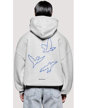 MKI Miyuki-Zoku Box Fit Flight Hoodie - Grey