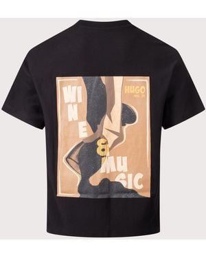 HUGO Relaxed Fit Detzi T-Shirt - Black