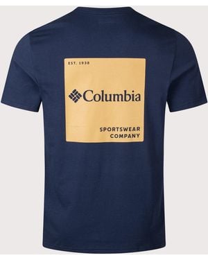 Columbia Regular Fit Csc Logo Back T-Shirt - Blue