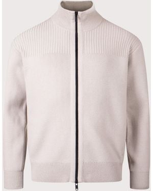 BOSS Kratalo Zip Through Jumper - Natural