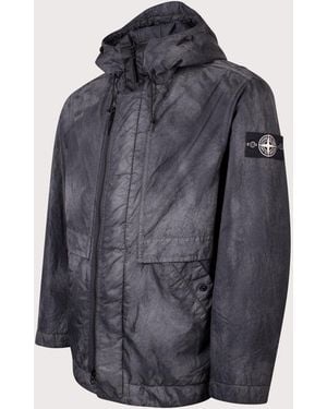 Stone Island Relaxed Fit Dense Nylon-Tc Hand Sprayed Reflective Jacket - Grey