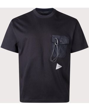 and wander Pocket T-Shirt - Black