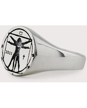 Serge Denimes Sterling Vitruvian Ring - White