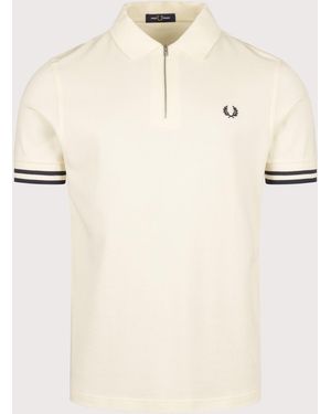 Fred Perry Regular Fit Bold Tipped Polo Shirt - Natural