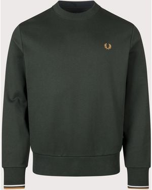 Fred Perry Regular Fit Crew Neck Sweatshirt - Green