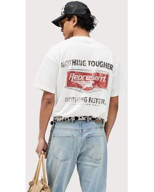 Represent Oversized Fit Nothing Faster T-Shirt - White