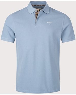 Barbour Tailored Fit Tartan Piqué Polo Shirt - Blue