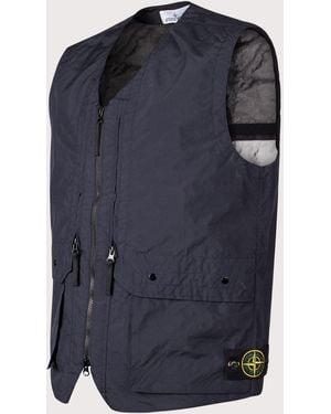 Stone Island Metal Lamina Poly Ripstop Vest - Blue