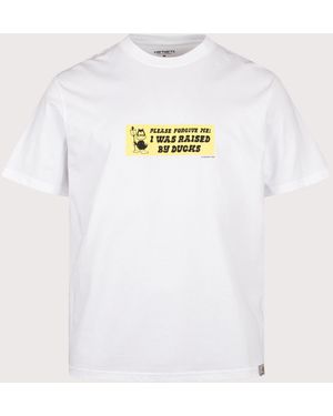 Carhartt Loose Fit Bumper Stickers T-Shirt - White