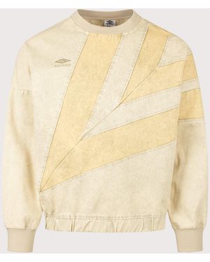 Umbro Relaxed Fit Washed Diamond Drill Sweatshirt - Natural