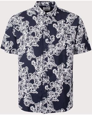 NN07 Deon Short Sleeve Print Shirt - Blue