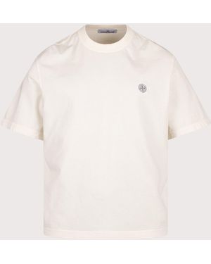 Stone Island Combed Organic Cotton Jersey T-Shirt - Natural