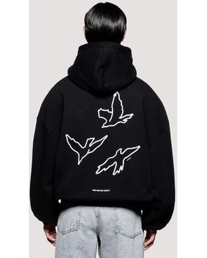 MKI Miyuki-Zoku Box Fit Flight Hoodie - Black