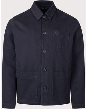 Fred Perry Regular Fit Bedford Cord Overshirt - Blue