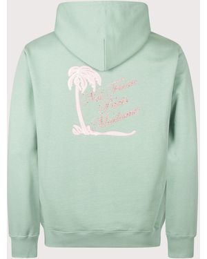 Drole de Monsieur Relaxed Fit Palm Slogan Hoodie - Green
