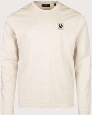 Belstaff Regular Fit Long Sleeved T-Shirt - Natural