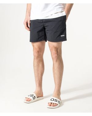 BOSS Regular Fit Louis Swim Shorts - Blue