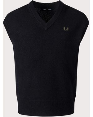 Fred Perry Lambswool Tank Vest - Black